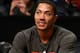 May 4, 2013; Brooklyn, NY, USA; Chicago Bulls point guard Derrick Rose (1) before game seven of the first round of the 2013 NBA Playoffs against the Brooklyn Nets at the Barclays Center. Mandatory Credit: Debby Wong-USA TODAY Sports