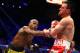 LAS VEGAS, NV - MAY 04: (L-R) Floyd Mayweather Jr. throws a right to the face of Robert Guerrero in their WBC welterweight title bout at the MGM Grand Garden Arena on May 4, 2013 in Las Vegas, Nevada. (Photo by Al Bello/Getty Images)