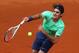 MADRID, SPAIN - MAY 07: Roger Federer of Switzerland in action against Radek Stepanek of Czech Republic during day four of the Mutua Madrid Open tennis tournament at the Caja Magica on May 7, 2013 in Madrid, Spain. (Photo by Julian Finney/Getty Images)