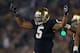 SOUTH BEND, IN - NOVEMBER 17: Manti T'eo #5 of the Notre Dame Fighting Irish encourages the crowd to cheer during a game against the Wake Forest Demon Deacons at Notre Dame Stadium on November 17, 2012 in South Bend, Indiana. Notre Dame defeated Wake Forest 38-0. (Photo by Jonathan Daniel/Getty Images)