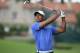 PONTE VEDRA BEACH, FL - MAY 07: Tiger Woods of the USA hits a shot during a practise round for THE PLAYERS Championship at TPC Sawgrass on May 7, 2013 in Ponte Vedra Beach, Florida. (Photo by Richard Heathcote/Getty Images)
