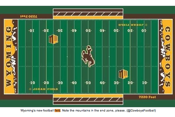 Wyoming's New Football Field: Now with 100 Percent More Mountains