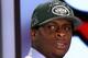 Apr 26, 2013; New York, NY, USA; Geno Smith (West Virginia) is introduced as the number thirty-ninth overall pick to the New York Jets during the 2013 NFL Draft at Radio City Music Hall. Mandatory Credit: Debby Wong-USA TODAY Sports