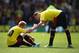 Watford players were left deflated after the defeat to Leeds on the final day of the season.