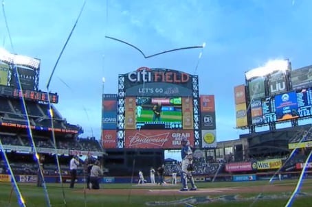Ceremonial First Pitch Airmails Catcher, Shatters Glass