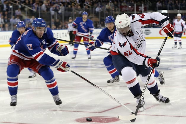 Rangers Hold Off Caps in Third, Even Series at 2