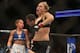 ANAHEIM, CA - FEBRUARY 23: Ronda Rousey celebrates her UFC Bantamweight Title over Liz Carmouche at Honda Center on February 23, 2013 in Anaheim, California. (Photo by Jeff Gross/Getty Images)