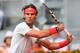 MADRID, SPAIN - MAY 08: Rafael Nadal of Spain in action against Benoit Paire of France during day five of the Mutua Madrid Open tennis tournament at the Caja Magica on May 8, 2013 in Madrid, Spain. (Photo by Julian Finney/Getty Images)