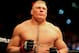 Dec. 30, 2011; Las Vegas, NV, USA; UFC fighter Brock Lesnar during a heavyweight bout at UFC 141 at the MGM Grand Garden event center. Mandatory Credit: Mark J. Rebilas-USA TODAY Sports