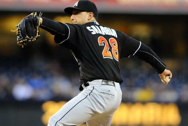 SAN DIEGO: Miami Marlins Alex Sanabia Credits Miguel Olivo Amid Injury Scare
