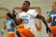 May 3, 2013; Miami, FL, USA; Miami Dolphins defensive end Dion Jordan (95) during rookie minicamp at the Doctors Hospital Training Facility at Nova Southeastern University. Mandatory Credit: Steve Mitchell-USA TODAY Sports