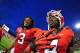 ATHENS, GA - SEPTEMBER 29: Todd Gurley #3 and Keith Marshall #4 of the Georgia Bulldogs head off the field after the game against the Tennessee Volunteers at Sanford Stadium on September 29, 2012 in Athens, Georgia. (Photo by Scott Cunningham/Getty Images)