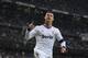 MADRID, SPAIN - MAY 08: Cristiano Ronaldo of Real Madrid CF celebrates after scoring Real's second goal during the La Liga match between Real Madrid CF and Malaga CF at estadio Santiago Bernabeu on May 8, 2013 in Madrid, Spain. (Photo by Denis Doyle/Getty Images)