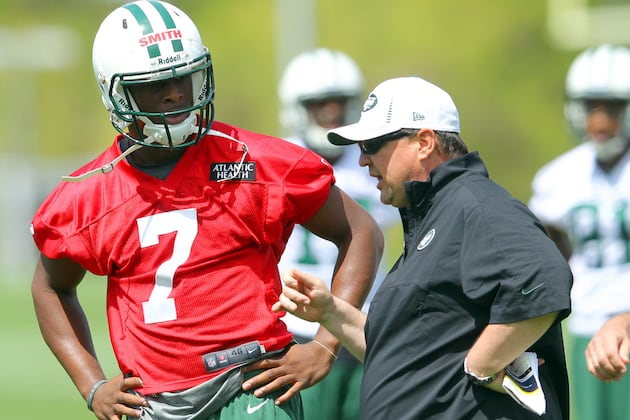 Geno Smith Gives Himself 'F' for 1st Jets Practice