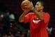 CHICAGO, IL - FEBRUARY 28: Derrick Rose #1 of the Chicago Bulls shoots while working out before the Bulls take on the Phildelphia 76ers at the United Center on February 28, 2013 in Chicago, Illinois. NOTE TO USER: User expressly acknowledges and agrees that, by downloading and or using this photograph, User is consenting to the terms and conditions of the Getty Images License Agreement. (Photo by Jonathan Daniel/Getty Images)