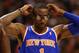 Feb 22, 2013; Toronto, ON, Canada; New York Knicks forward Amar'e Stoudemire (1) during their game against the Toronto Raptors at the Air Canada Centre. The Raptors beat the Knicks 100-98. Mandatory Credit: Tom Szczerbowski-USA TODAY Sports