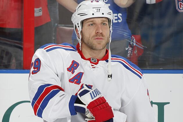 NYR Say Ryane Clowe Is out for Remainder of Game