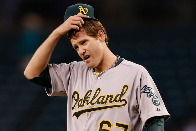 A's Drop Fifth in Row, Fall Below .500