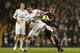 Kyle Walker and Peter Crouch battle it out during Tottenham Hotspur's 0-0 draw with Stoke City last December.