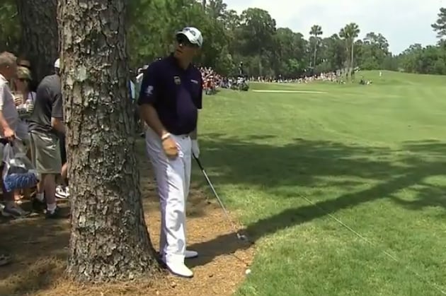 Video: Westwood Whiffs on Shot from Rough at TPC