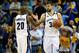 MEMPHIS, TN - MAY 11: Quincy Pondexter #20 and Marc Gasol #33 of the Memphis Grizzlies congratulate each other as the Grizzlies defeat the Oklahoma City Thunder 87-81 to win Game Three of the Western Conference Semifinals of the 2013 NBA Playoffs at FedExForum on May 11, 2013 in Memphis, Tennessee. (Photo by Jamie Squire/Getty Images)