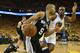 Tony Parker and the San Antonio Spurs will look to take a 3-1 lead against the Golden State Warriors Sunday afternoon.