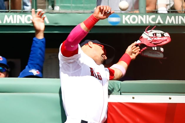 Victorino Taken to Hospital to Get Ribs/back Checked out