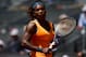 MADRID, SPAIN - MAY 12: Serena Williams of the US reacts during her final match against Maria Sharapova of Russia on day nine of the Mutua Madrid Open tennis tournament at the Caja Magica on May 12, 2013 in Madrid, Spain. (Photo by Gonzalo Arroyo Moreno/Getty Images)