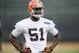 BEREA, OH - MAY 10: Barkevious Mingo #51 of the Cleveland Browns runs drills during rookie camp at the Cleveland Browns Training facility on May 10, 2013 in Cleveland, Ohio. (Photo by Jason Miller/Getty Images)