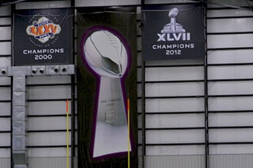 The Caw: New Super Bowl Banners Hung