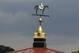 A finish-line weather vane stands before cloudy skies before the running of the 2006 Preaknesss at Pimlico Racetrack, Baltimore, Maryland, May 20, 2006. (Photo by A. Messerschmidt/Getty Images) *** Local Caption ***