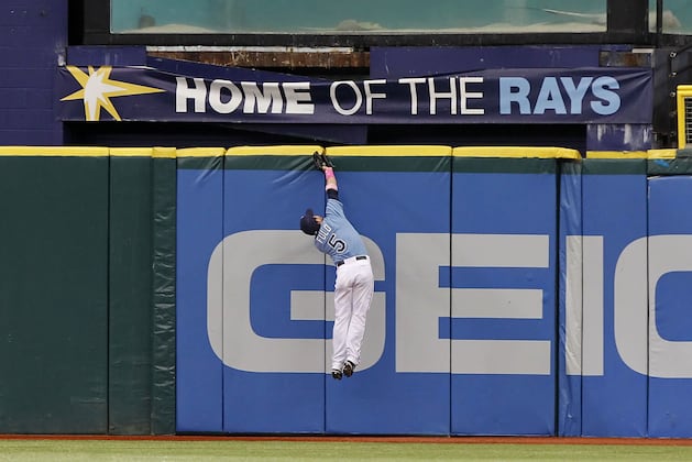 Rays Outfielders Rob Padres of Extra Bases