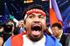 LAS VEGAS, NV - DECEMBER 08: Manny Pacquiao screams in the ring before taking on Juan Manuel Marquez during their welterweight bout at the MGM Grand Garden Arena on December 8, 2012 in Las Vegas, Nevada. (Photo by Al Bello/Getty Images)