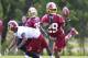 Sixth-round draft pick Bacarri Rambo steps right in during rookie minicamp. Rambo had 16 INTs in college.