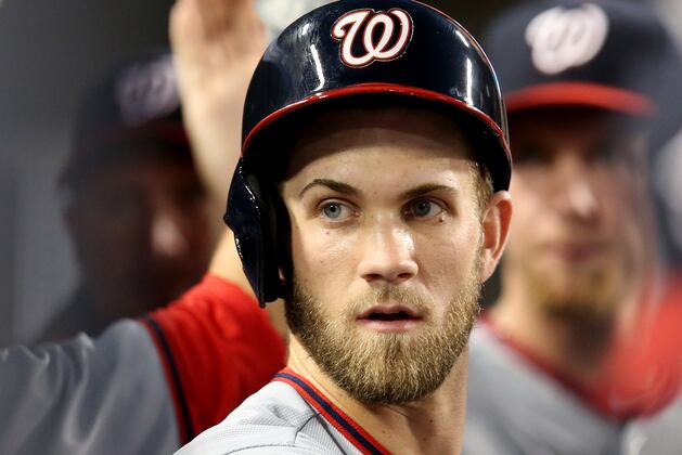Bryce Harper Leaves Game After Running into Right Field Wall
