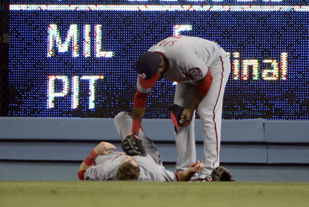 Bryce Harper Leaves Game After Ugly Collision with Right-Field Wall