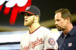 Bryce Harper Slams into Wall, Gets 11 Stitches