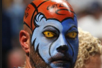 Grizzlies Fan Sports Epic Face-Paint Job