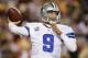 LANDOVER, MD - DECEMBER 30: Tony Romo #9 of the Dallas Cowboys drops back to pass during their game against the Washington Redskins at FedExField on December 30, 2012 in Landover, Maryland. (Photo by Rob Carr/Getty Images)