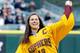 Throwing the first pitch at a Chicago White Sox contest (AP Photo/Nam Y. Huh)