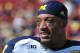 TAMPA, FL - JANUARY 01: Linebacker Mike Jones #27 of the Michigan Wolverines watches play against the South Carolina Gamecocks in the Outback Bowl January 1, 2013 at Raymond James Stadium in Tampa, Florida. Carolina won 33 - 28. (Photo by Al Messerschmidt/Getty Images)