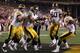 TEMPE, AZ - DECEMBER 30: Tight end C.J. Fiedorowicz #86 (2nd from left) of the Oklahoma Sooners celebrates with teammates after scoring on a 5 yard touchdown reception against the Iowa Hawkeyes during the fourth quarter of the Insight Bowl at Sun Devil Stadium on December 30, 2011 in Tempe, Arizona. The Sooners defeated the Hawkeyes 31-14. (Photo by Christian Petersen/Getty Images)