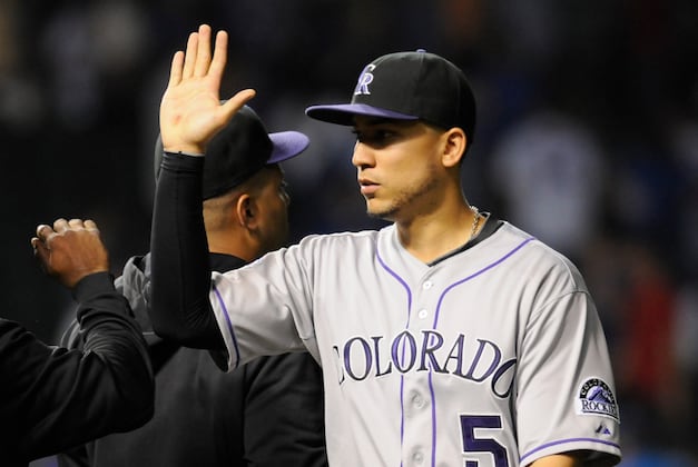 Gonzalez 5-for-5 with 2 Homers as Rox Rout Cubs