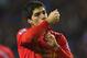WIGAN, ENGLAND - MARCH 02: Luis Suarez of Liverpool celebrates after scoring his third goal to complete a hat trick during the Barclays Premier League match between Wigan Athletic and Liverpool at the DW Stadium on March 2, 2013 in Wigan, England. (Photo by Alex Livesey/Getty Images)
