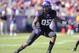 Oct 20, 2012; Fort Worth, TX, USA; TCU Horned Frogs defensive end Devonte Fields (95) defends against the Texas Tech Red Raiders offense during the game at Amon G. Carter Stadium. The Red Raiders defeated the Horned Frogs 56-53 in overtime. Mandatory Credit: Jerome Miron-USA TODAY Sports