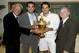 Stars from different eras included, from left, Bjorn Borg, Pete Sampras, Roger Federer and Rod Laver. Of that group, only Sampras was not part of a great quartet of players.
