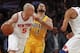 NEW YORK, NY - MAY 7: Jason Kidd #5 of the New York Knicks drives by D.J. Augustin #14 of the Indiana Pacers during Game Two of the Eastern Conference Semifinals of the 2013 NBA Playoffs at Madison Square Garden on May 7, 2013 in New York City. NOTE TO USER: User expressly acknowledges and agrees that, by downloading and/or using this photograph, user is consenting to the terms and conditions of the Getty Images License Agreement. (Photo by Jeff Zelevansky/Getty Images)