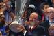 AMSTERDAM, NETHERLANDS - MAY 15: Chelsea Interim Manager Rafael Benitez poses with the trophy during the UEFA Europa League Final between SL Benfica and Chelsea FC at Amsterdam Arena on May 15, 2013 in Amsterdam, Netherlands. (Photo by Michael Steele/Getty Images)
