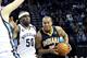 Jan 21, 2013; Memphis, TN, USA; Indiana Pacers forward David West (24) drives against Memphis Grizzlies forward Zach Randolph (50) at the FedEx Forum. Indiana defeated Memphis 82-81. Mandatory Credit: Nelson Chenault-USA TODAY Sports
