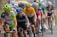 PEYRAGUDES, FRANCE - JULY 19: Bradley Wiggins (C) of Great Britain riding for Sky Procycling keeps an eye on Vincenzo Nibali (L) of Italy riding for Liquigas-Cannondale as he defends the race leader's yellow jersey during stage seventeen of the 2012 Tour de France from Bagneres-de-Luchon to Peyragudes on July 19, 2012 in Peyragudes, France. (Photo by Doug Pensinger/Getty Images)